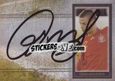 Sticker Cesar Azpilicueta - World Football UNIQUE 2014 n. MA33 - Futera