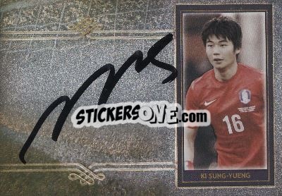 Sticker Ki Sung Yueng - World Football UNIQUE 2014 - Futera