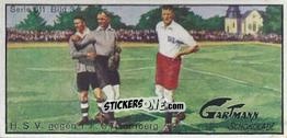 Sticker H.S.V. against 1.F.C. Nürnberg - Snapshots from Football (611) 1924
 n. 3 - Gartmann Chocolate
