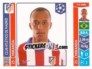 Sticker Miranda - UEFA Champions League 2014-2015 n. 39 - Panini