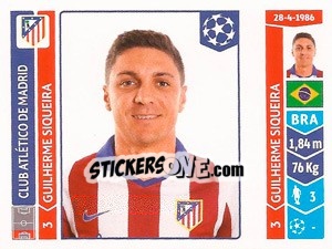 Cromo Guilherme Siqueira - UEFA Champions League 2014-2015 - Panini