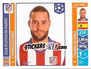Sticker Mario Suárez - UEFA Champions League 2014-2015 - Panini