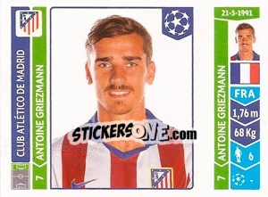 Sticker Antoine Griezmann - UEFA Champions League 2014-2015 n. 45 - Panini