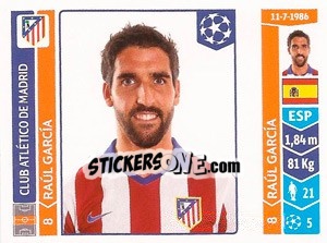 Sticker Raúl García - UEFA Champions League 2014-2015 - Panini