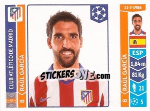 Sticker Raúl García - UEFA Champions League 2014-2015 n. 52 - Panini