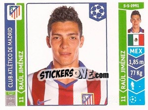 Sticker Raúl Jiménez - UEFA Champions League 2014-2015 n. 54 - Panini