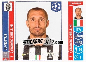 Sticker Giorgio Chiellini - UEFA Champions League 2014-2015 n. 58 - Panini