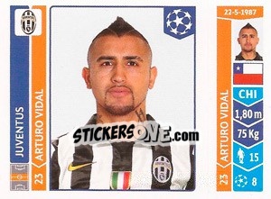 Sticker Arturo Vidal - UEFA Champions League 2014-2015 n. 60 - Panini