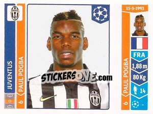 Sticker Paul Pogba - UEFA Champions League 2014-2015 n. 62 - Panini