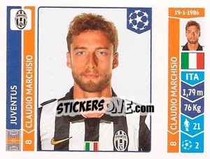 Sticker Claudio Marchisio - UEFA Champions League 2014-2015 n. 63 - Panini
