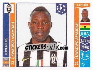 Sticker Kwadwo Asamoah - UEFA Champions League 2014-2015 - Panini