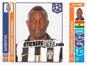 Sticker Kwadwo Asamoah - UEFA Champions League 2014-2015 n. 69 - Panini