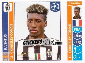 Sticker Kingsley Coman - UEFA Champions League 2014-2015 n. 70 - Panini