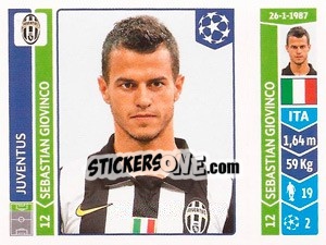 Sticker Sebastian Giovinco - UEFA Champions League 2014-2015 - Panini