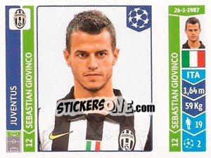 Sticker Sebastian Giovinco - UEFA Champions League 2014-2015 n. 71 - Panini