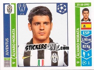 Sticker Álvaro Morata - UEFA Champions League 2014-2015 n. 72 - Panini