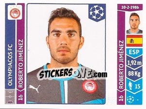 Cromo Roberto Jiménez - UEFA Champions League 2014-2015 - Panini