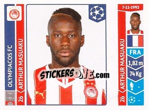 Sticker Arthur Masuaku - UEFA Champions League 2014-2015 n. 77 - Panini