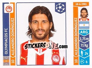 Sticker Alejandro Domínguez - UEFA Champions League 2014-2015 - Panini
