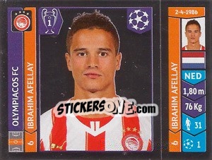 Sticker Ibrahim Afellay - UEFA Champions League 2014-2015 n. 82 - Panini