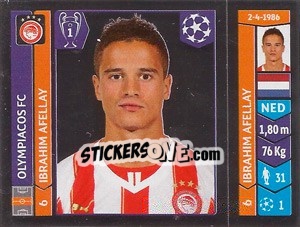 Cromo Ibrahim Afellay - UEFA Champions League 2014-2015 - Panini