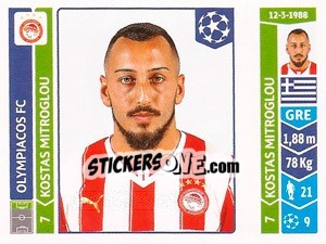 Sticker Kostas Mitroglou - UEFA Champions League 2014-2015 n. 83 - Panini