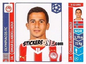 Sticker Omar Elabdellaoui - UEFA Champions League 2014-2015 n. 85 - Panini