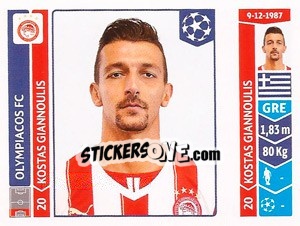 Sticker Kostas Giannoulis - UEFA Champions League 2014-2015 - Panini