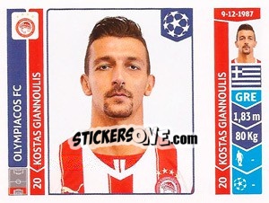 Cromo Kostas Giannoulis - UEFA Champions League 2014-2015 - Panini