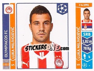 Sticker Luka Milivojevic - UEFA Champions League 2014-2015 n. 88 - Panini