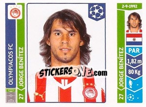 Sticker Jorge Benítez - UEFA Champions League 2014-2015 n. 89 - Panini