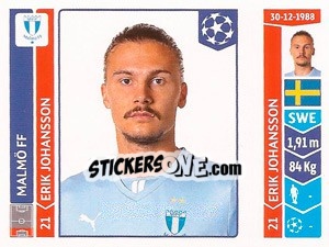 Sticker Erik Johansson - UEFA Champions League 2014-2015 - Panini