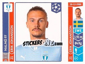 Sticker Erik Johansson - UEFA Champions League 2014-2015 n. 93 - Panini