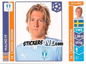 Sticker Simon Kroon - UEFA Champions League 2014-2015 n. 96 - Panini