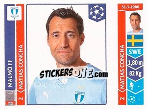 Sticker Matias Concha - UEFA Champions League 2014-2015 - Panini