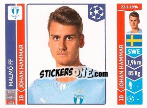 Sticker Johan Hammar - UEFA Champions League 2014-2015 n. 104 - Panini