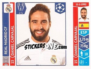 Cromo Daniel Carvajal - UEFA Champions League 2014-2015 - Panini