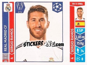 Sticker Sergio Ramos - UEFA Champions League 2014-2015 n. 111 - Panini