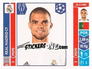 Cromo Pepe - UEFA Champions League 2014-2015 - Panini