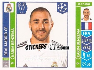 Sticker Karim Benzema - UEFA Champions League 2014-2015 n. 118 - Panini