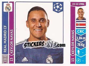 Sticker Keylor Navas - UEFA Champions League 2014-2015 n. 120 - Panini