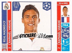 Sticker Raphaël Varane - UEFA Champions League 2014-2015 n. 121 - Panini