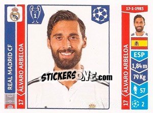 Sticker Álvaro Arbeloa - UEFA Champions League 2014-2015 n. 122 - Panini