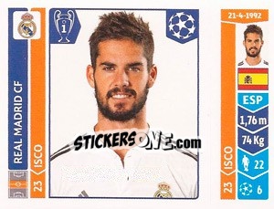 Sticker Isco - UEFA Champions League 2014-2015 - Panini
