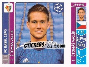 Sticker Tomáš Vaclík - UEFA Champions League 2014-2015 n. 127 - Panini
