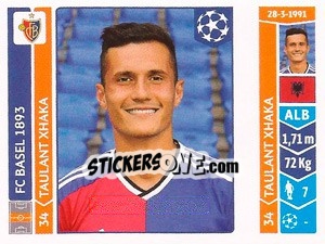 Sticker Taulant Xhaka - UEFA Champions League 2014-2015 n. 133 - Panini