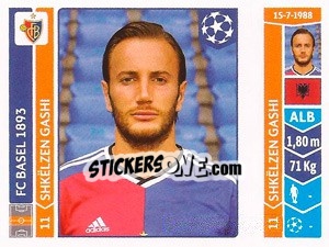 Cromo Shkëlzen Gashi - UEFA Champions League 2014-2015 - Panini