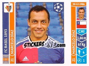 Sticker Marcelo Díaz - UEFA Champions League 2014-2015 - Panini