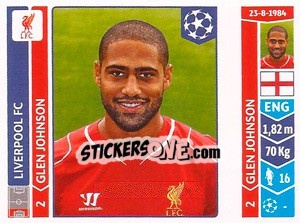 Cromo Glen Johnson - UEFA Champions League 2014-2015 - Panini