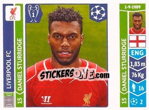 Sticker Daniel Sturridge - UEFA Champions League 2014-2015 n. 152 - Panini